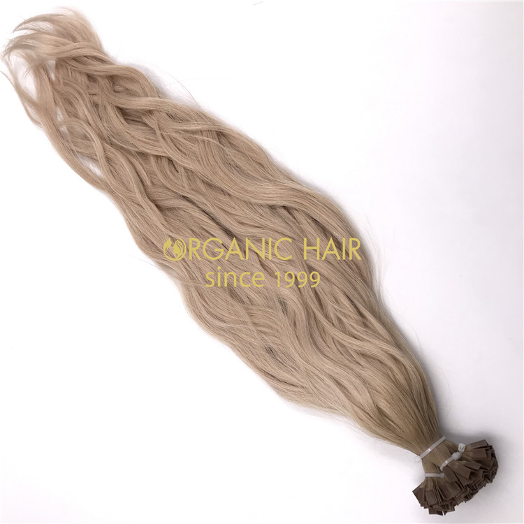 Keratin flat tip hair extensions with customized color X241